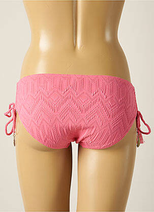 Bas de maillot de bain tissage texturé culotte rose PIHA femme