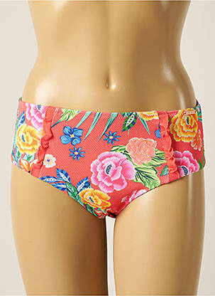 Bas de maillot de bain tissage texturé culotte rouge YSABEL MORA femme