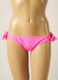 Bas de maillot de bain tissage satiné bikini rose LAGON BLEU femme