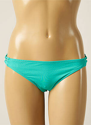 Bas de maillot de bain tissage satiné culotte vert BORABORA femme