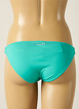 Bas de maillot de bain tissage satiné culotte vert BORABORA femme