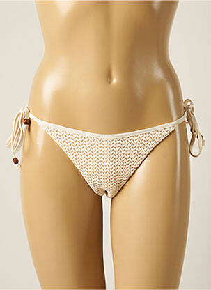 Bas de maillot de bain tissage texturé bikini beige SEAFOLLY femme