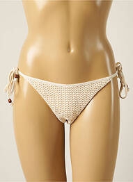 Bas de maillot de bain fermeture liens à nouer bikini beige SEAFOLLY femme