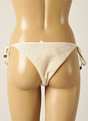 Bas de maillot de bain tissage texturé bikini beige SEAFOLLY femme
