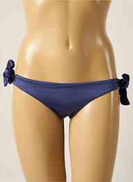 Bas de maillot de bain tissage satiné bikini bleu SEAFOLLY femme
