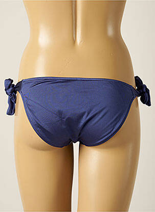 Bas de maillot de bain tissage satiné bikini bleu SEAFOLLY femme