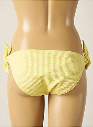 Bas de maillot de bain tissage texturé bikini jaune MOONTIDE femme