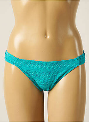 Bas de maillot de bain tissage texturé bikini bleu KIWI femme