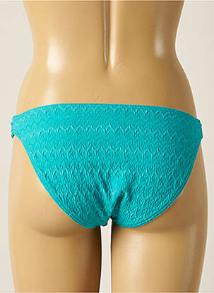 Bas de maillot de bain tissage texturé bikini bleu KIWI femme