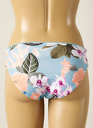 Bas de maillot de bain imprimé fleurs culotte bleu SEAFOLLY femme