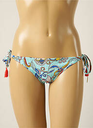Bas de maillot de bain imprimé fantaisie bikini bleu PIHA femme