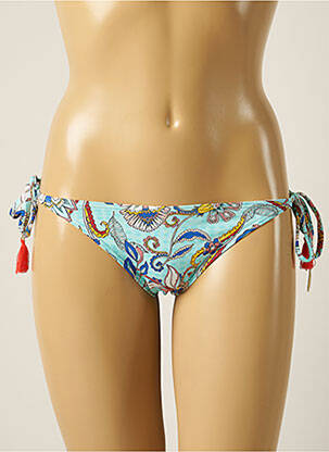 Bas de maillot de bain imprimé fantaisie bikini bleu PIHA femme