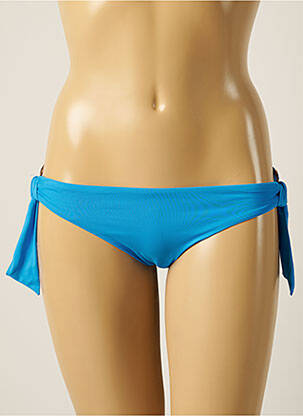 Bas de maillot de bain tissage satiné bikini bleu SEAFOLLY femme