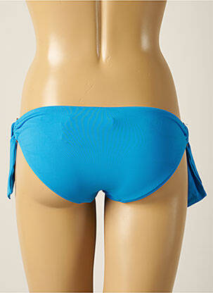 Bas de maillot de bain tissage satiné bikini bleu SEAFOLLY femme