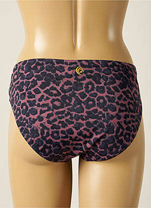 Bas de maillot de bain tissage satiné culotte marron OLYMPIA femme