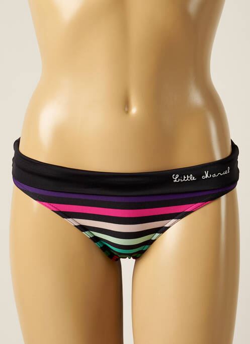 Bas de maillot de bain tissage satiné culotte noir LITTLE MARCEL femme