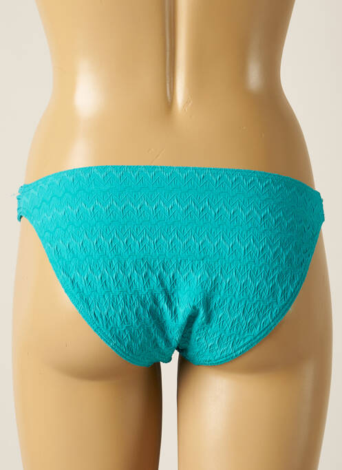 Bas de maillot de bain tissage texturé bikini bleu KIWI femme