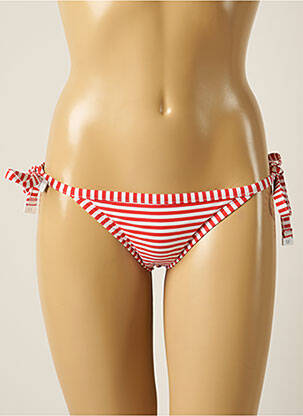 Bas de maillot de bain imprimé rayures bikini rouge SEAFOLLY femme