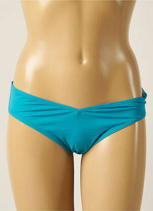 Bas de maillot de bain tissage satiné culotte bleu OLYMPIA femme