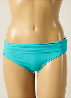 Bas de maillot de bain tissage satiné culotte bleu KIWI femme