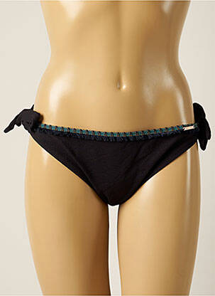 Bas de maillot de bain tissage texturé bikini noir YSABEL MORA femme