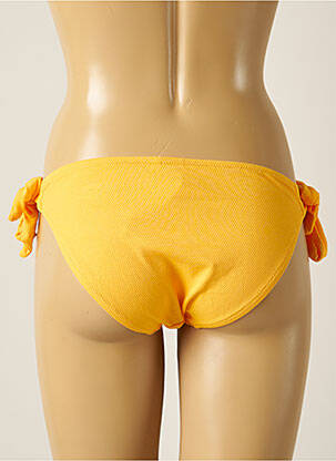 Bas de maillot de bain tissage texturé bikini jaune YSABEL MORA femme