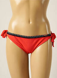 Bas de maillot de bain fermeture liens à nouer bikini rouge YSABEL MORA femme