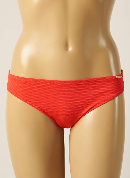 Bas de maillot de bain tissage texturé culotte rouge YSABEL MORA femme