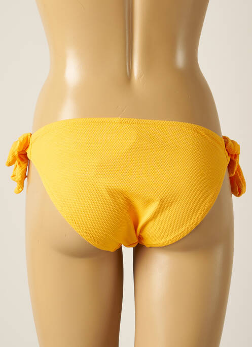 Bas de maillot de bain tissage texturé bikini jaune YSABEL MORA femme