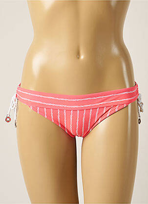 Bas de maillot de bain imprimé rayures bikini rose SEAFOLLY femme