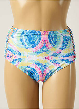 Bas de maillot de bain imprimé fantaisie culotte bleu PIHA femme