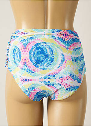 Bas de maillot de bain imprimé fantaisie culotte bleu PIHA femme