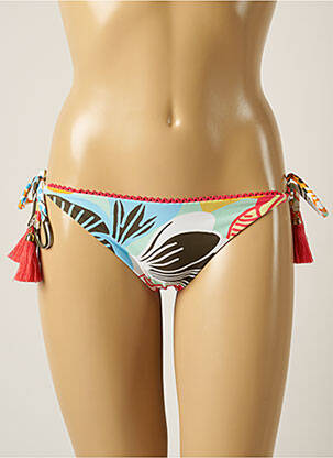 Bas de maillot de bain imprimé fantaisie bikini bleu PIHA femme