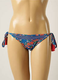 Bas de maillot de bain imprimé fleurs bikini bleu PIHA femme