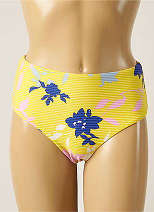 Bas de maillot de bain imprimé fleurs culotte jaune SEAFOLLY femme