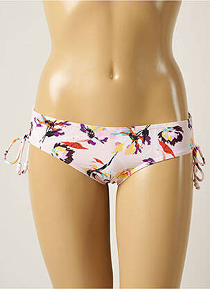 Bas de maillot de bain imprimé fleurs bikini rose PIHA femme