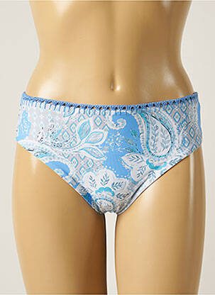 Bas de maillot de bain imprimé fleurs culotte bleu MOONTIDE femme