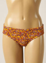 Bas de maillot de bain imprimé fleurs culotte marron PIHA femme