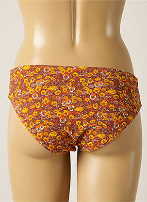 Bas de maillot de bain imprimé fleurs culotte marron PIHA femme