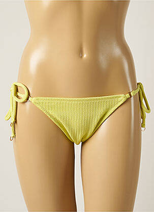Bas de maillot de bain effet matière satinée bikini vert SEAFOLLY femme