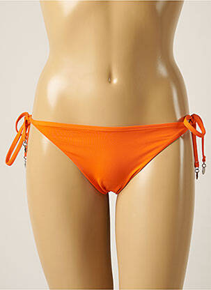 Bas de maillot de bain tissage satiné bikini orange SEAFOLLY femme