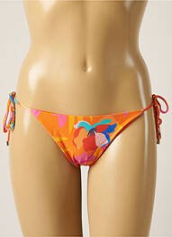 Bas de maillot de bain imprimé fantaisie bikini orange RIO DE SOL femme