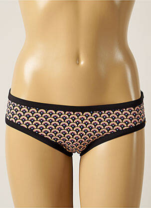 Bas de maillot de bain imprimé fleurs culotte noir PIHA femme