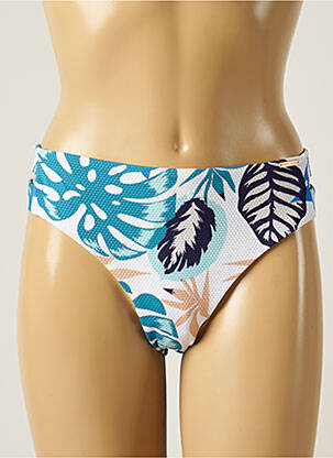 Bas de maillot de bain tissage texturé culotte blanc YSABEL MORA femme