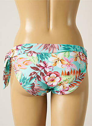 Bas de maillot de bain imprimé fleurs bikini bleu YSABEL MORA femme