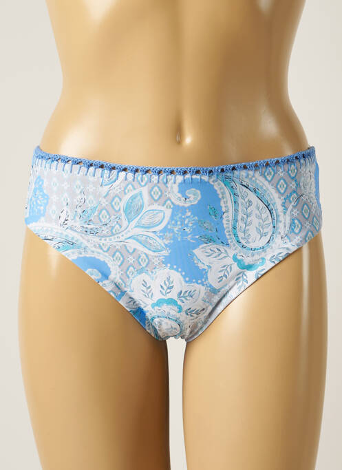 Bas de maillot de bain imprimé fleurs culotte bleu MOONTIDE femme