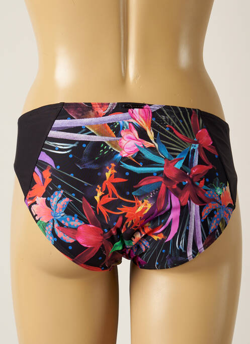 Bas de maillot de bain imprimé fleurs culotte noir MOONTIDE femme