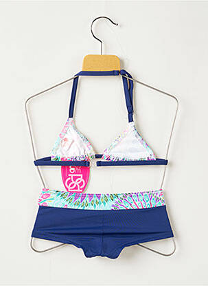 Maillot de bain 2 pièces shorty bleu PLAGE DU SUD fille