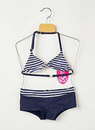 Maillot de bain 2 pièces stretch bleu PLAGE DU SUD fille