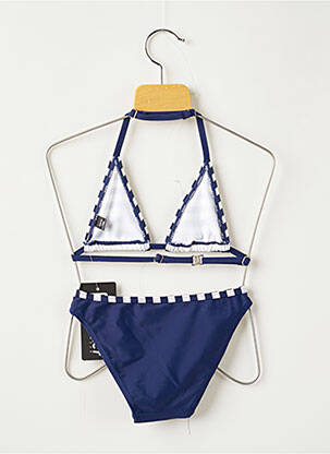 Maillot de bain 2 pièces imprimé rayures bleu SUN PROJECT fille